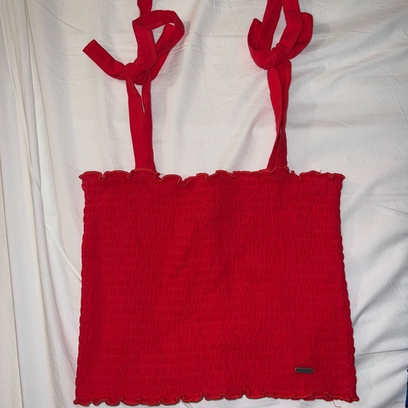 Hollister Tops - Hollister Red Tie Strap Tank Top